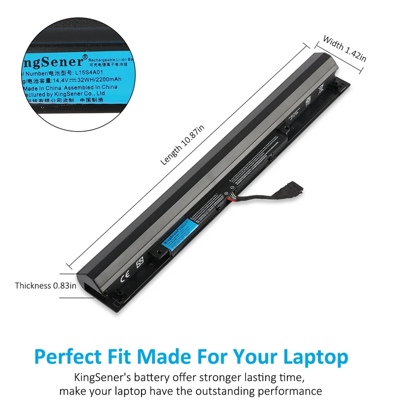 L15L4A01 Battery for Lenovo IdeaPad 100 300 V4400 Series