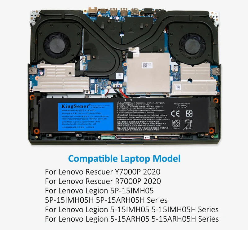 L19C4PC1 Battery for Lenovo Legion Y7000P R7000P 80Wh
