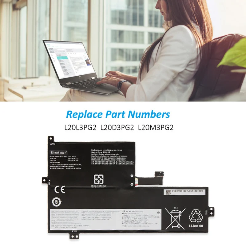 L20L3PG2 Battery for Lenovo IdeaPad Flex 3 Chromebook 42Wh