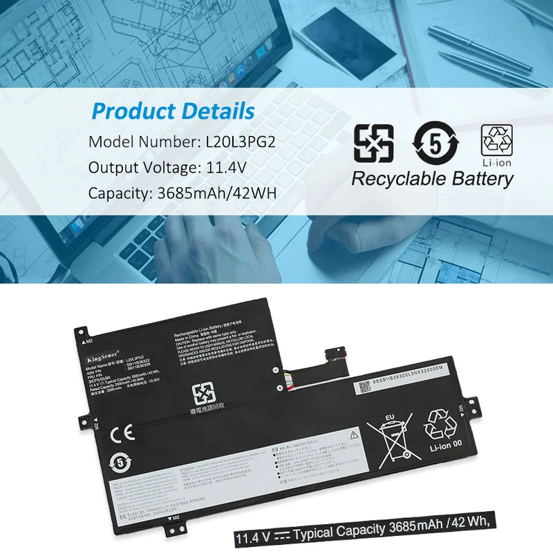 L20L3PG2 Battery for Lenovo IdeaPad Flex 3 Chromebook 42Wh
