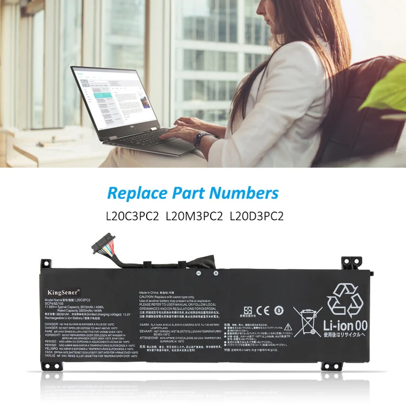 L20M3PC2 Battery for Lenovo Legion 5 IdeaPad Gaming 3 45Wh