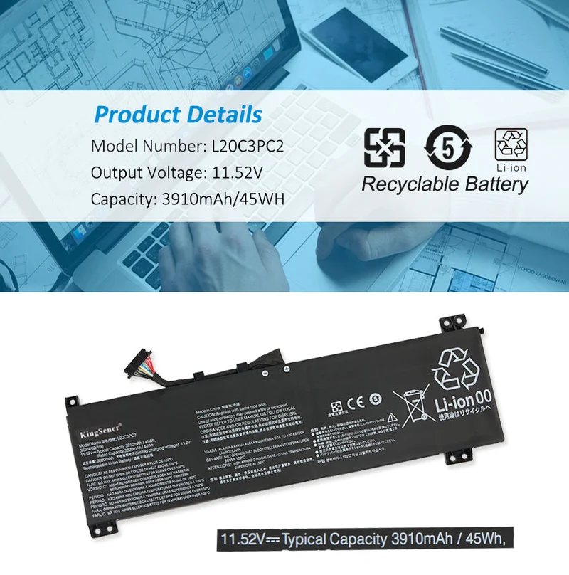 L20M3PC2 Battery for Lenovo Legion 5 IdeaPad Gaming 3 45Wh
