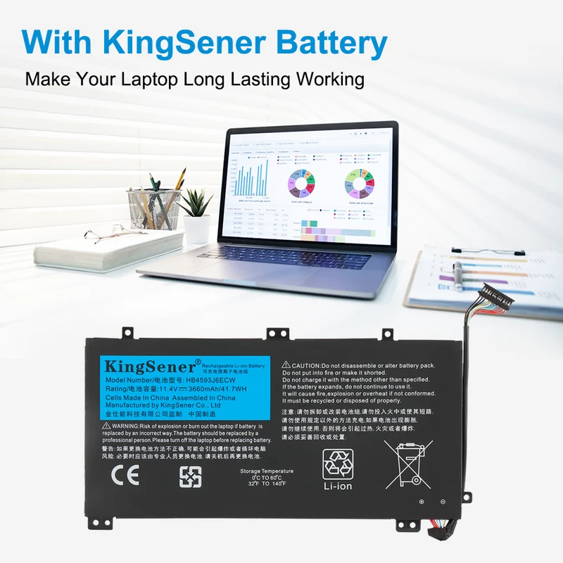 HB4593J6ECW Battery for Huawei MateBook 13 2020 Series