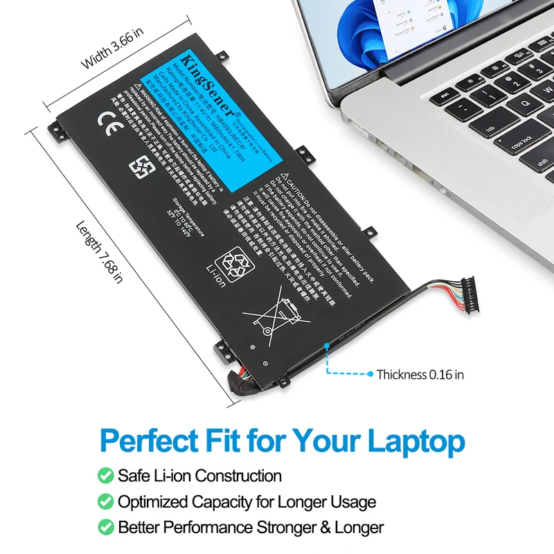HB4593J6ECW Battery for Huawei MateBook 13 2020 Series