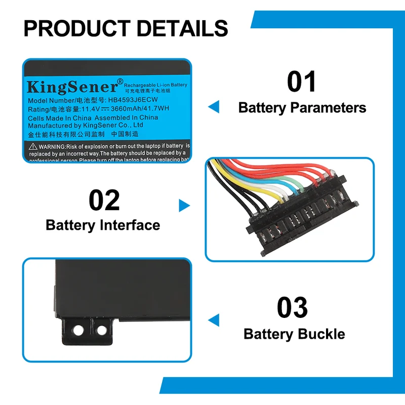 HB4593J6ECW Battery for Huawei MateBook 13 2020 Series