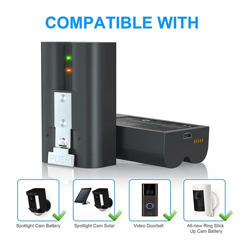 V4 Battery for Ring Video Doorbell 2 3 Spotlight Camera