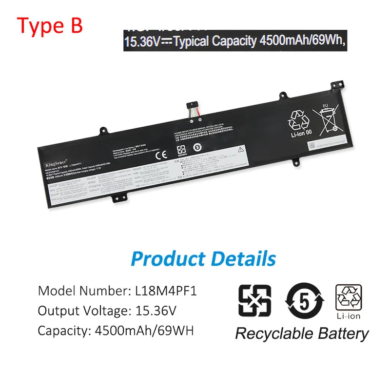 L18M4PF1 Battery for Lenovo Yoga 9-15IMH5 C940-15IRH