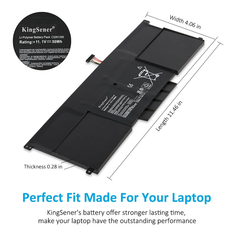 C32N1305 Laptop Battery for ASUS ZenBook UX301 / UX301L / UX301LA — 11.1V 50Wh
