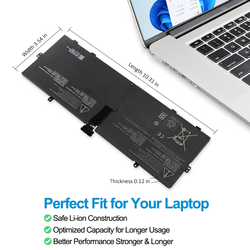 916TA135H DYNZ02 Laptop Battery For Microsoft Surface Laptop Go Model 1943 12.4-Inch 39.7Wh/5235mAh 7.58V | KingSener