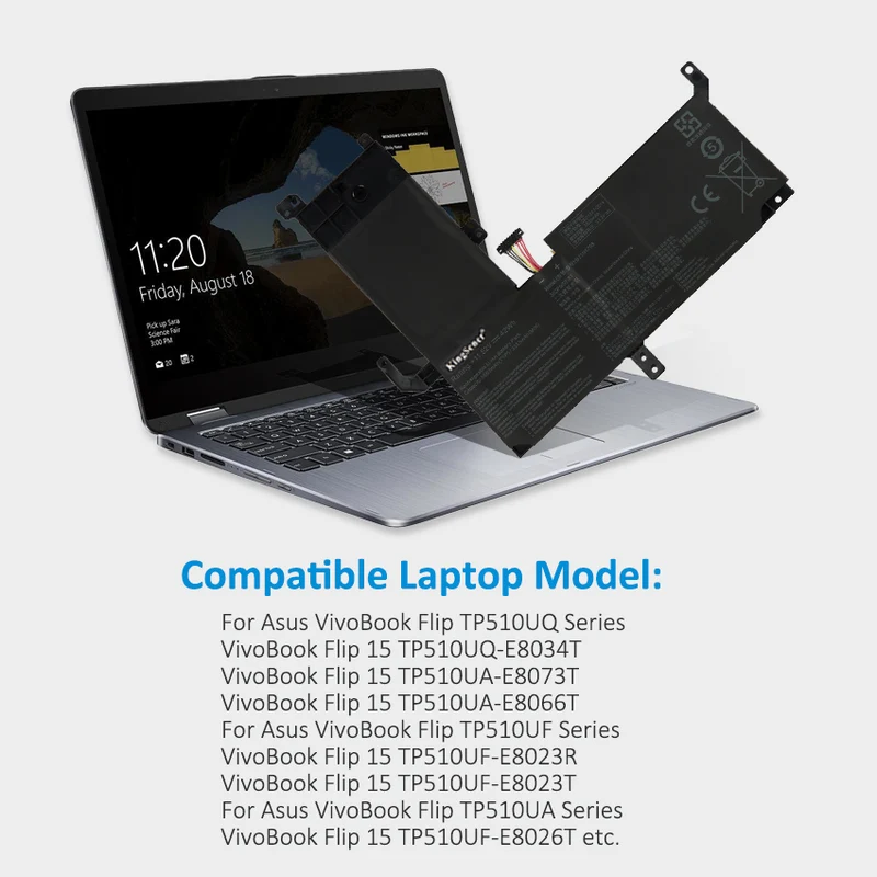 ASUS VivoBook Flip 15 TP510 TP510UA TP510UF Battery B31N1708
