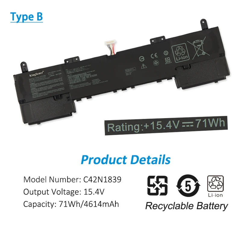 C42N1839 Battery For ASUS ZenBook 15 UX534FA UX534FAC UX534FT UX534FTC