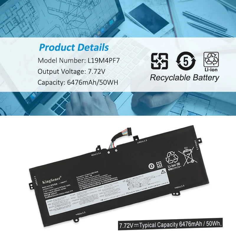 L19M4PF7 Laptop Battery For Lenovo Yoga 13s 2021 Series