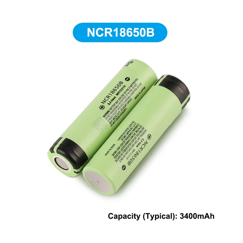 6PCS NCR18650B 18650 Li-ion Battery – 3.7V 3400mAh Rechargeable Cell