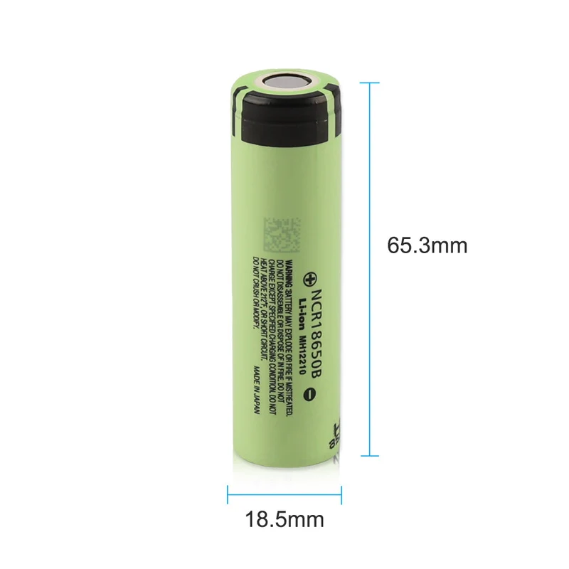 6PCS NCR18650B 18650 Li-ion Battery – 3.7V 3400mAh Rechargeable Cell