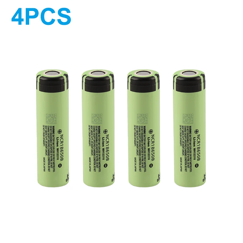 6PCS NCR18650B 18650 Li-ion Battery – 3.7V 3400mAh Rechargeable Cell