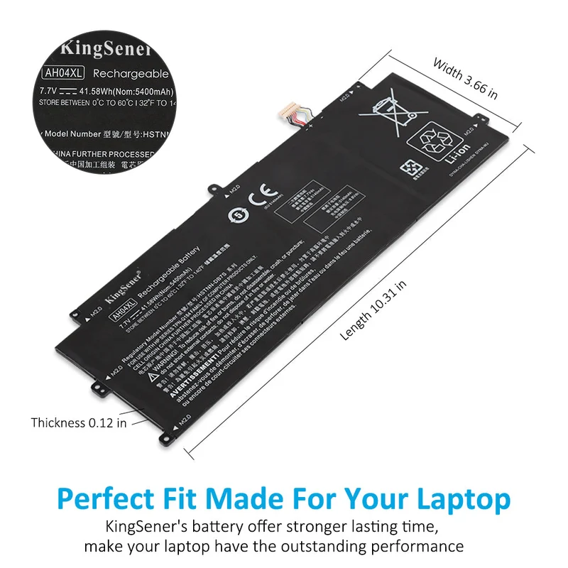 AH04XL Replacement Battery for HP TPN-Q184 Series 41.58Wh 7.7V