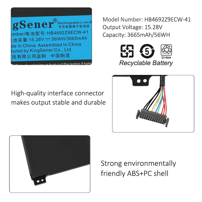 HB4692Z9ECW-41 Battery for Huawei MateBook D 14 56Wh