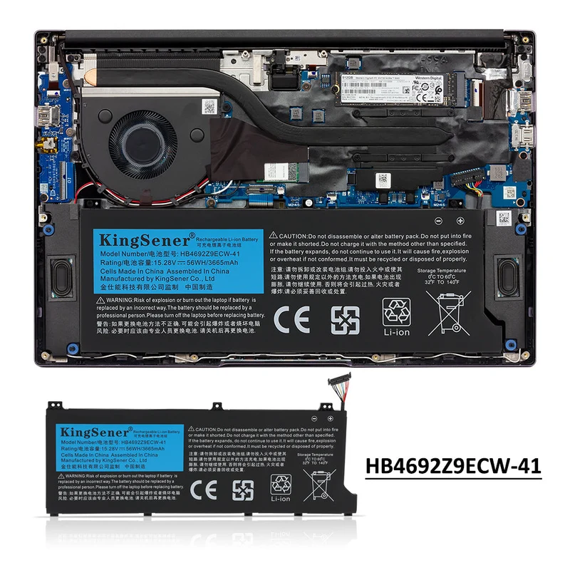 HB4692Z9ECW-41 Battery for Huawei MateBook D 14 56Wh