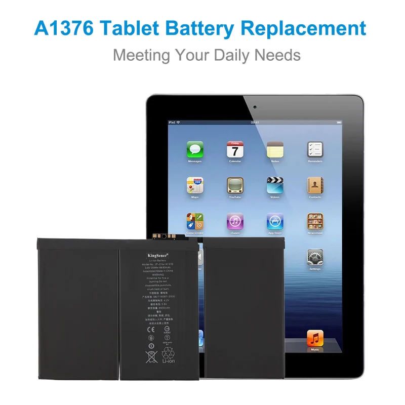 A1376 Battery for Apple iPad 2 A1395 A1396 A1397 6930mAh