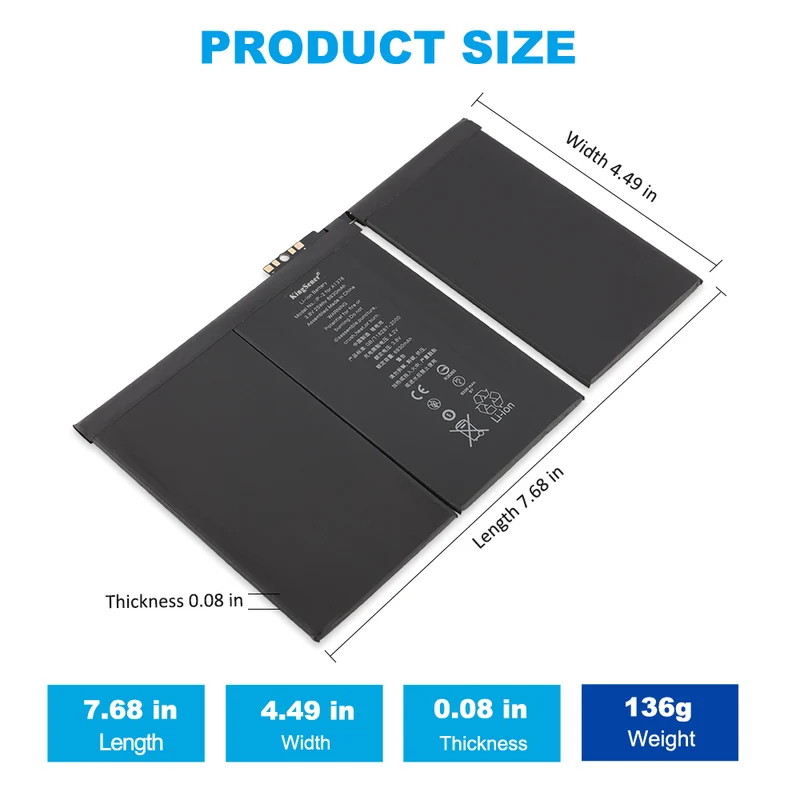 A1376 Battery for Apple iPad 2 A1395 A1396 A1397 6930mAh