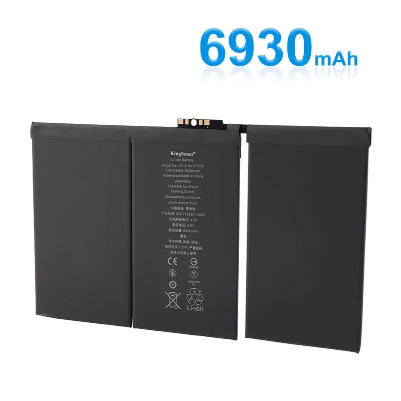 A1376 Battery for Apple iPad 2 A1395 A1396 A1397 6930mAh