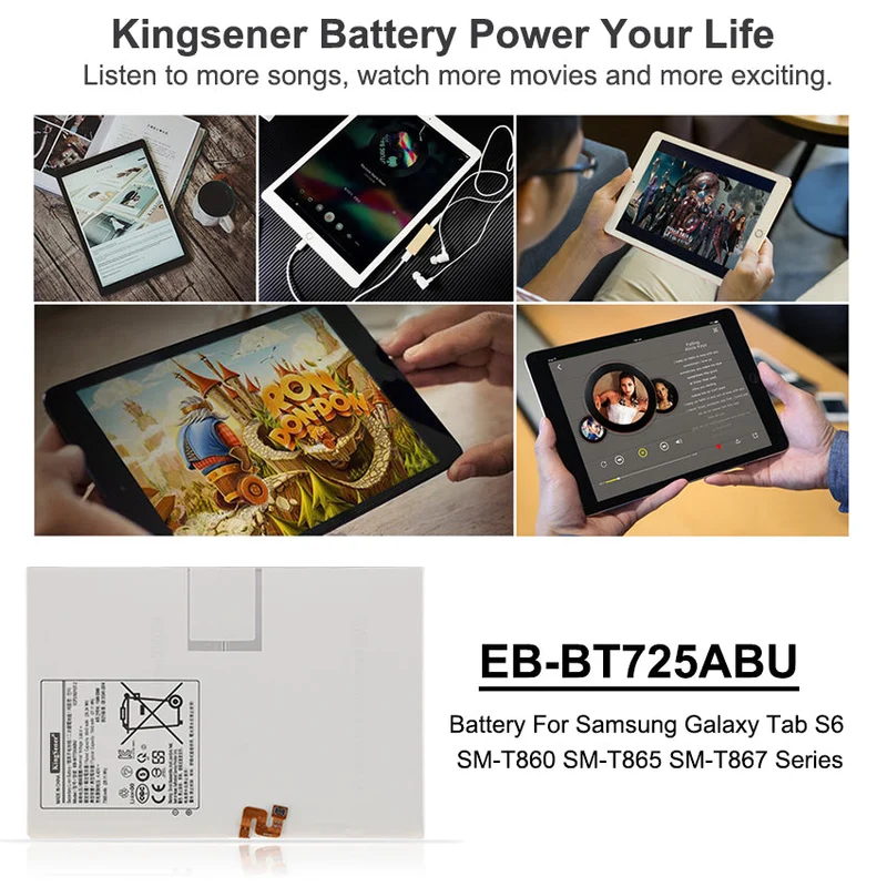 EB-BT725ABU Battery for Samsung Galaxy Tab S5e T725C T720