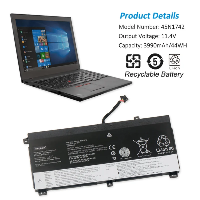 45N1742 Battery for Lenovo ThinkPad T550 T560 W550 P50S