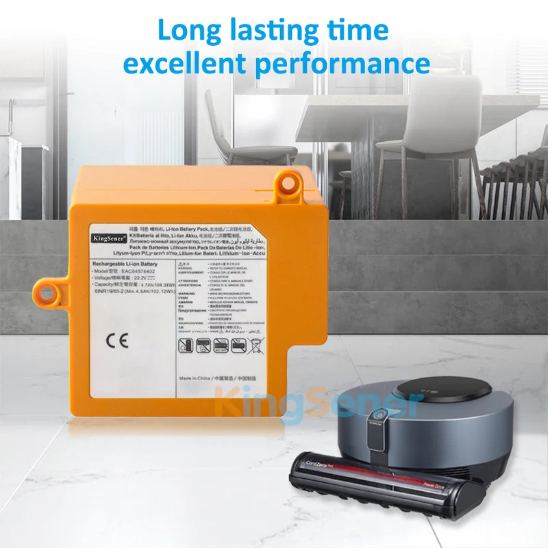 LG CordZero R9 R9MASTER Robot Vacuum Battery EAC63419403 22.2V 104Wh