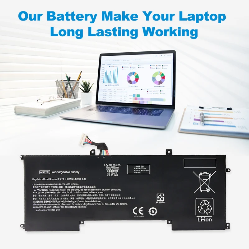 AB06XL Battery for HP Envy 13-AD 2017 13-AD000 13-AD023TU 53.61Wh