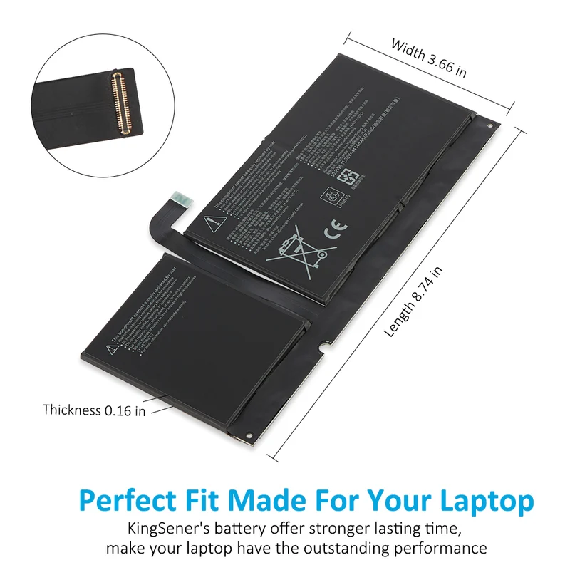 96BTA016H Battery for Microsoft Surface Pro 8 1982 1983 50.2Wh