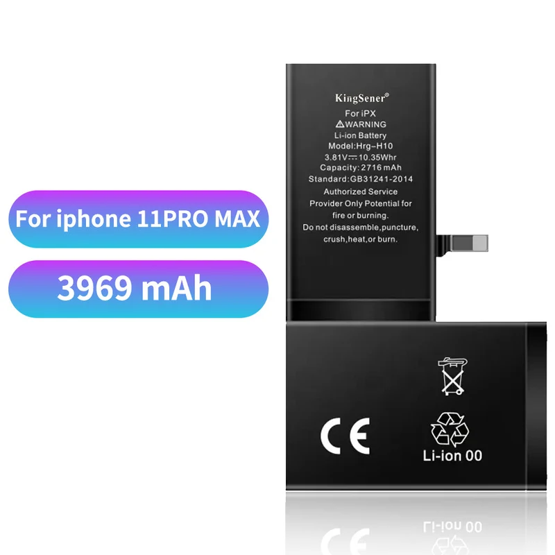 iPhone Battery For iPhone 13 Pro MAX 11 12 Mini 8 Plus 7 6S 6 Lithium Polymer Replacement Bateria 13ProMAX 8Plus 7Plus | KingSener