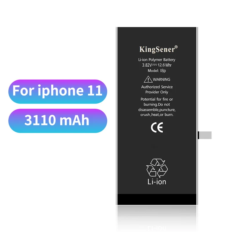 iPhone Battery For iPhone 13 Pro MAX 11 12 Mini 8 Plus 7 6S 6 Lithium Polymer Replacement Bateria 13ProMAX 8Plus 7Plus | KingSener