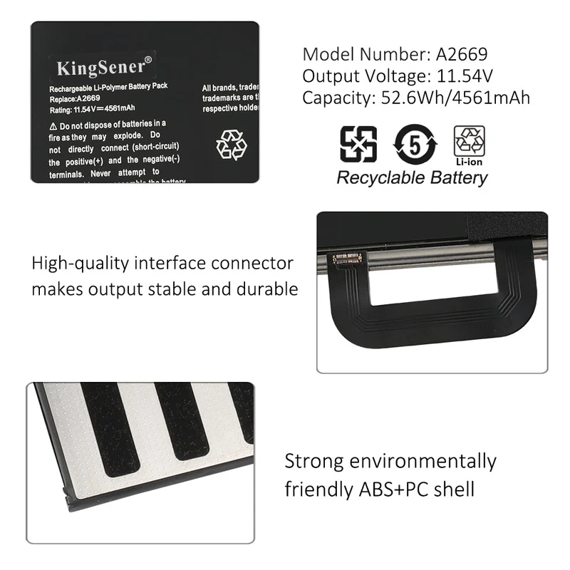 A2669 Battery for MacBook Air 13 M2 2022 A2681 52.6Wh