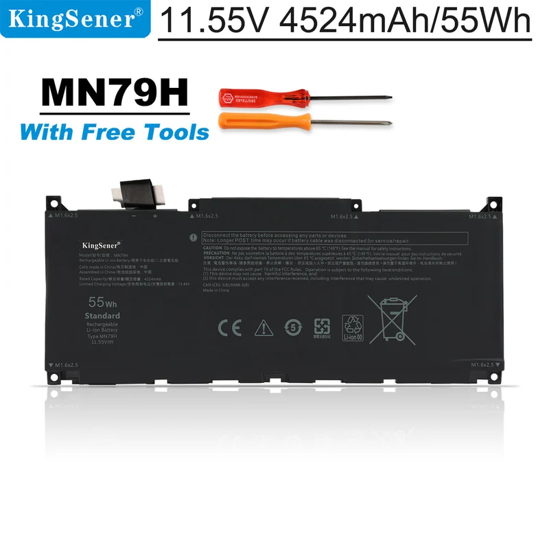 MN79H Battery for Dell XPS 13 Plus 9320 - 55Wh 11.55V