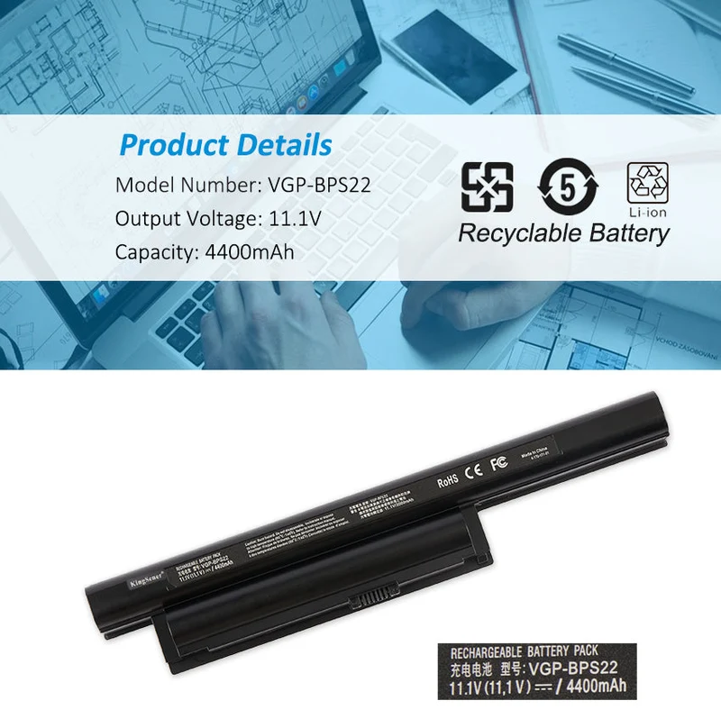VGP-BPS22 Battery for Sony VAIO VPC-EA VPC-EB - 48.84Wh
