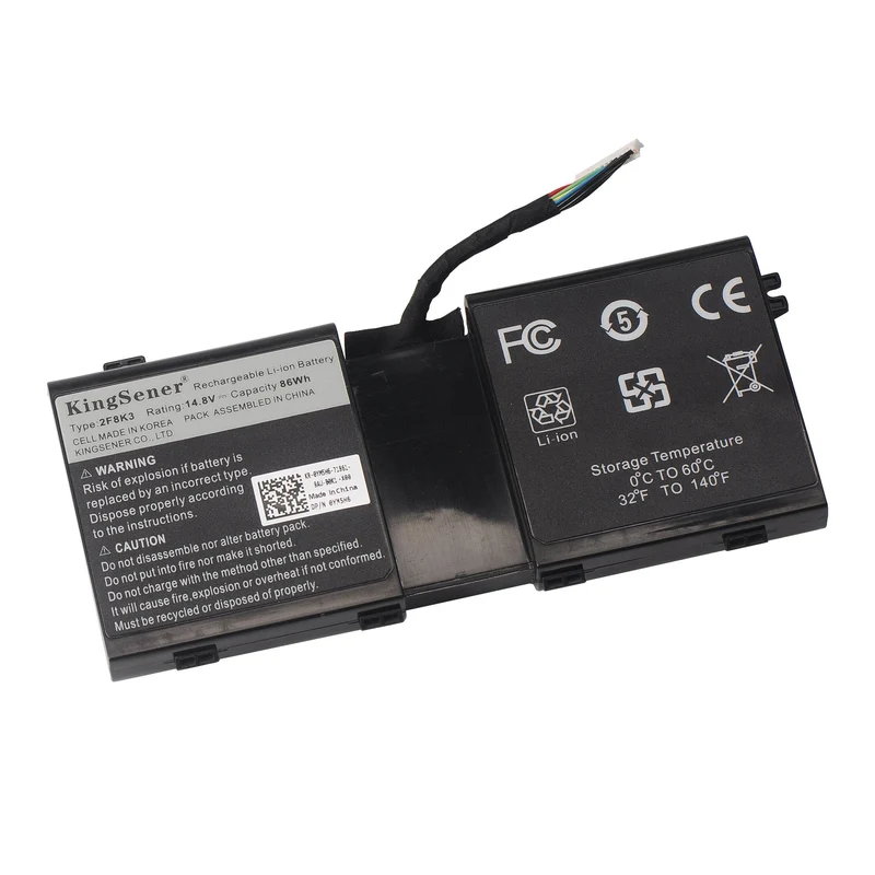 2F8K3 KJ2PX Battery for Dell Alienware 17 R1 18 R1 M17X-R5 — 14.8V 86Wh