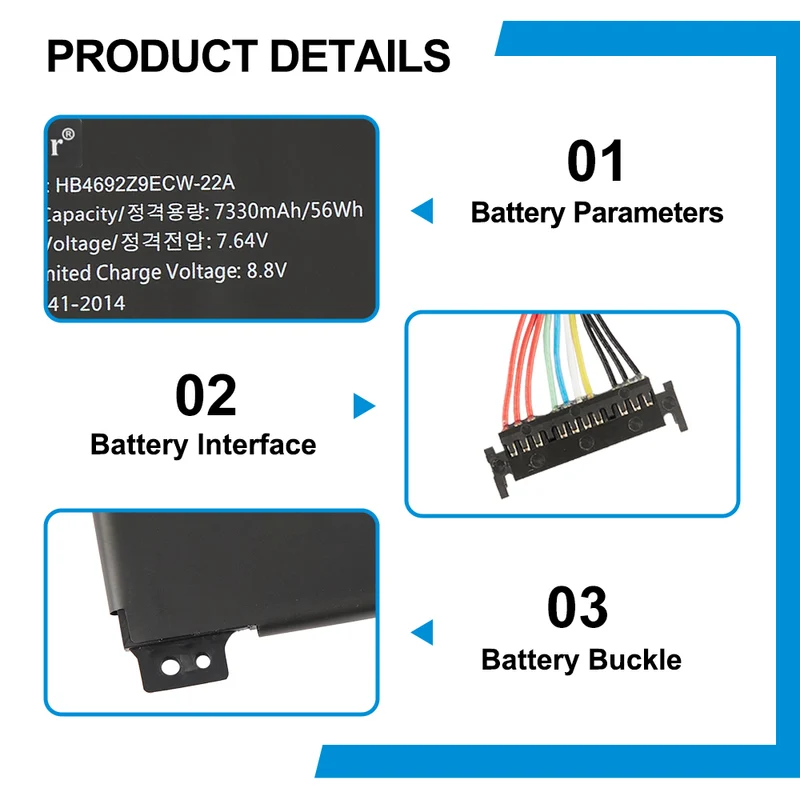 HB4692Z9ECW-22A Battery for Huawei MateBook D14 - 56Wh