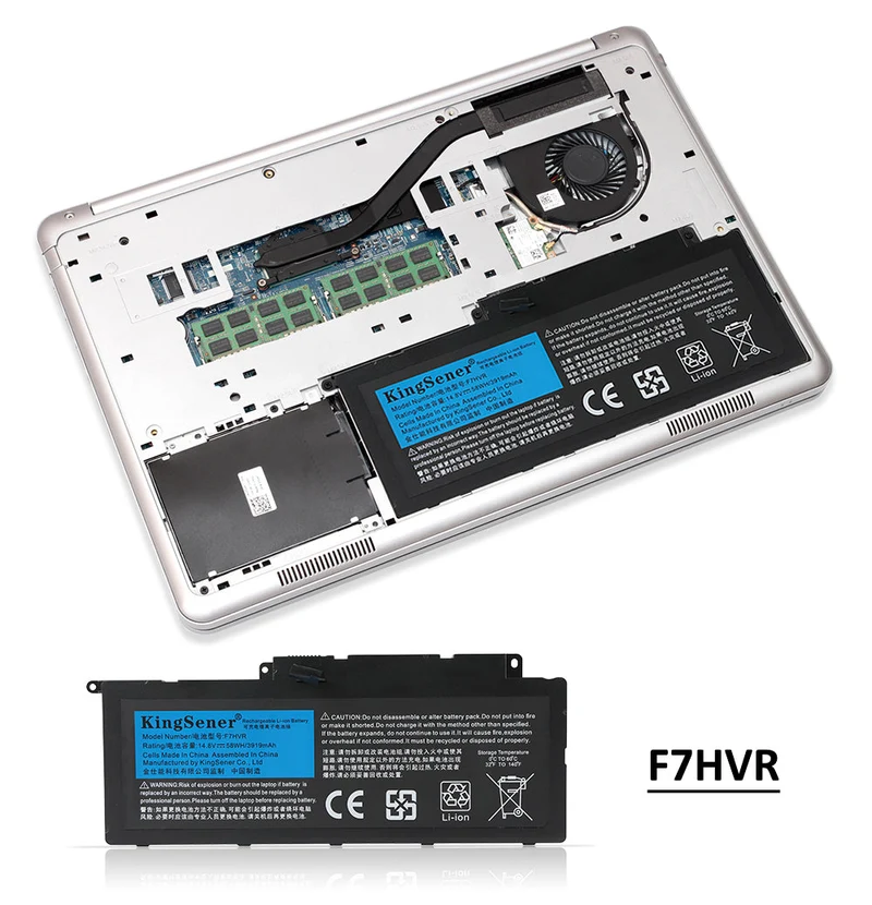 F7HVR Battery for Dell Inspiron 15 7537 17 7737 - 58Wh
