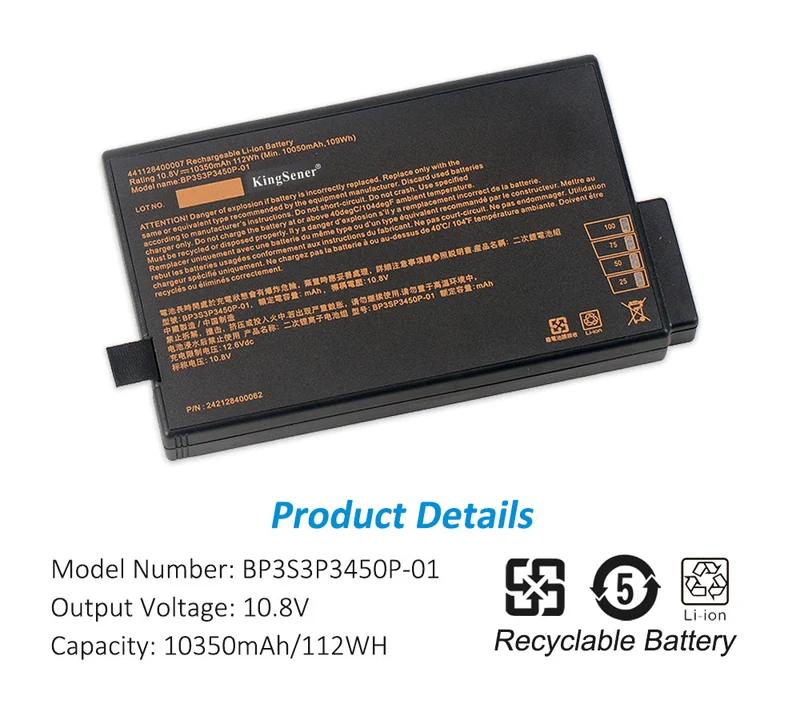BP3S3P3450P-01 Battery for Getac X500 V100 V1010 V200 M230 S400 112Wh