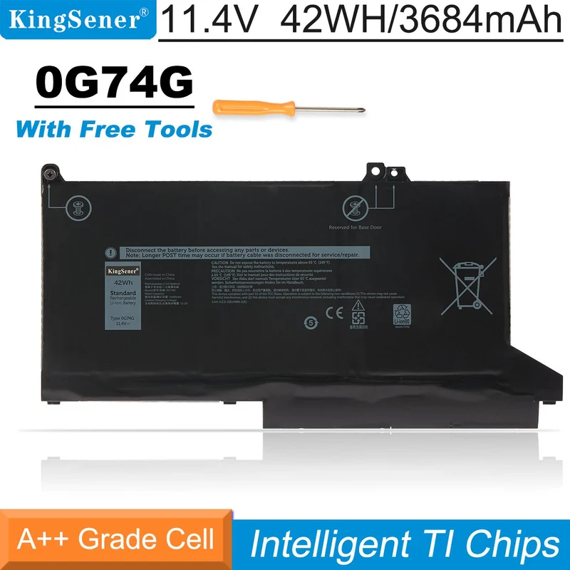 0G74G Battery for Dell Latitude 5300 5310 7300 7400 - 42Wh
