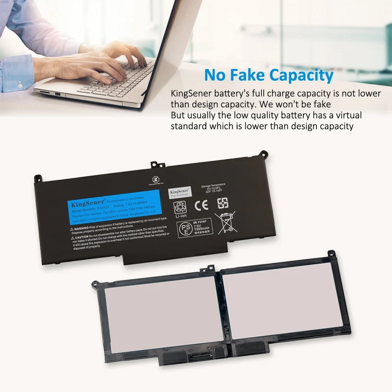 F3YGT 2X39G Laptop Battery For Dell Latitude 12 13 14 7280 7290 7380 7390 7480 7490 2X39G | JP Stock