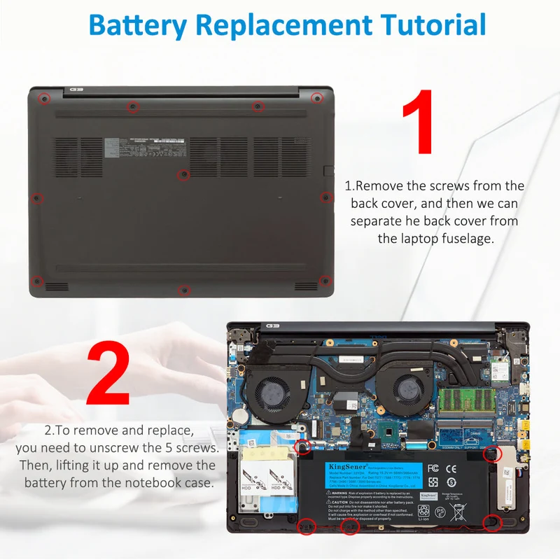 33YDH Battery for Dell Inspiron G3 G5 G7 Latitude Vostro — 15.2V 56Wh