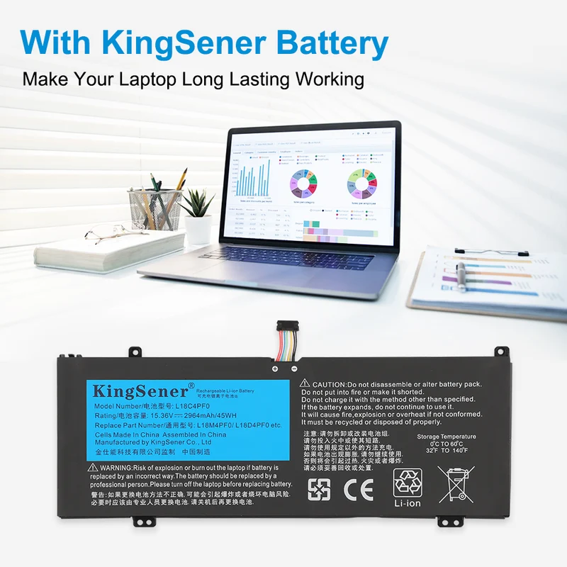 L18C4PF0 Laptop Battery For Lenovo ThinkBook 13S-IML 13S-IWL 14S-IML 14S-IWL 20RR 20RS 20R9 20RM Series 15.36V 45Wh | KingSener