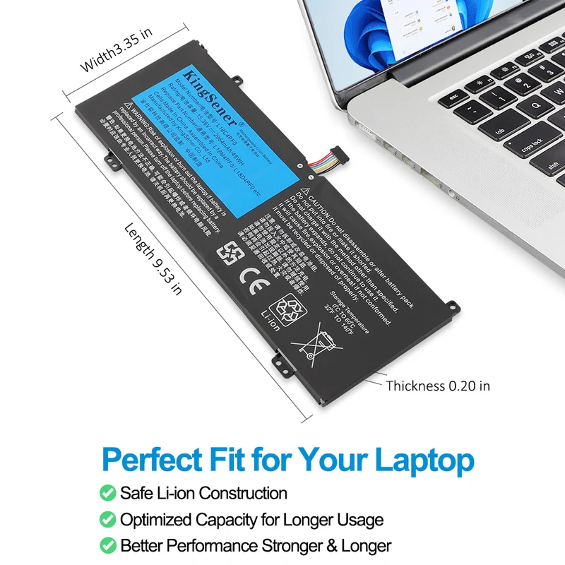 L18C4PF0 Laptop Battery For Lenovo ThinkBook 13S-IML 13S-IWL 14S-IML 14S-IWL 20RR 20RS 20R9 20RM Series 15.36V 45Wh | KingSener