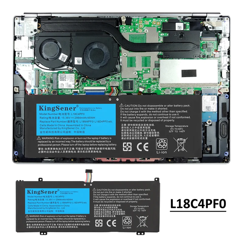 L18C4PF0 Laptop Battery For Lenovo ThinkBook 13S-IML 13S-IWL 14S-IML 14S-IWL 20RR 20RS 20R9 20RM Series 15.36V 45Wh | KingSener