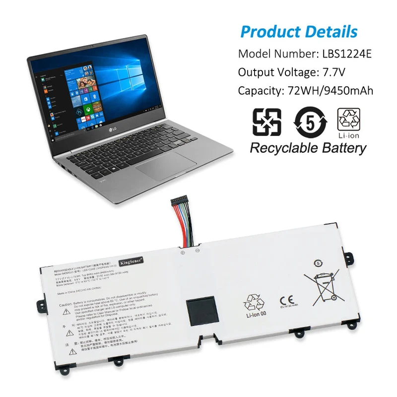 LBS1224E Laptop Battery for LG Gram 13Z980 13Z990 14Z980 14Z990 15Z980 15Z990 17Z990 2018 13Z980-U 14Z980-A