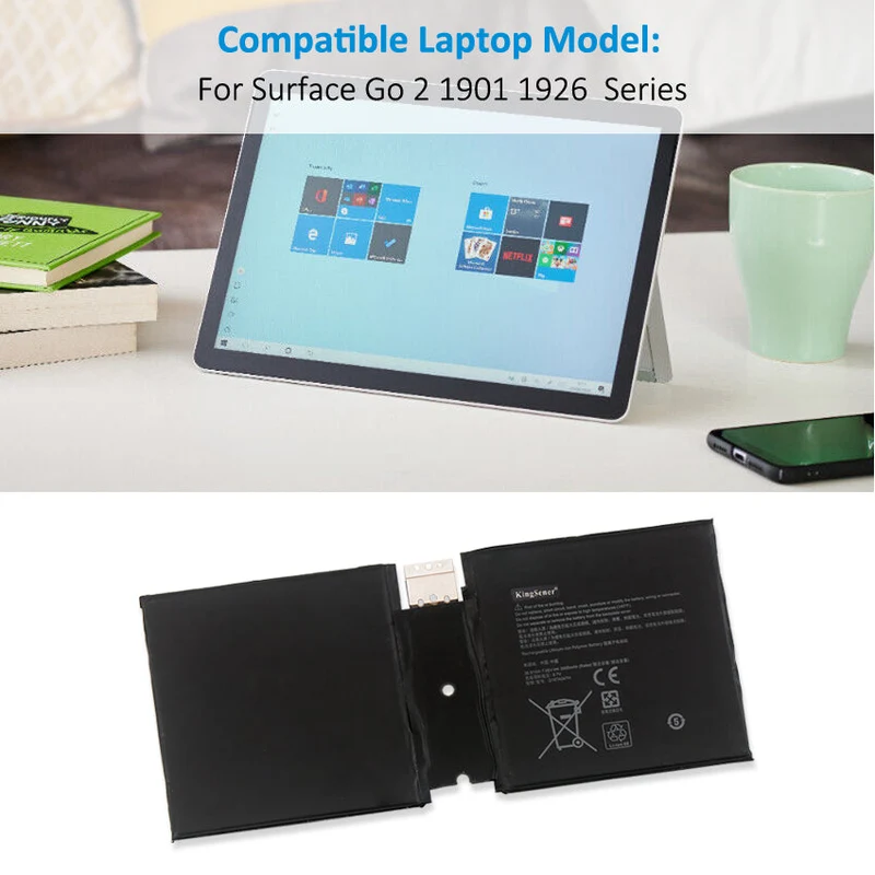 G16TA047H DYNU01 Laptop battery For Microsoft Surface Go 2 1901 1926 Series 26.81WH/3500mAh | KingSener