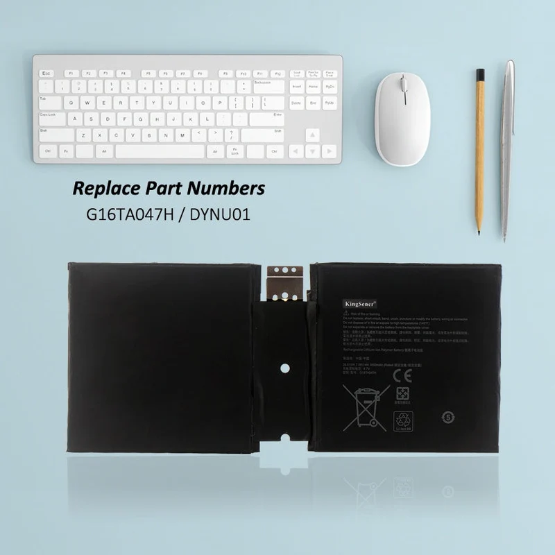 G16TA047H DYNU01 Laptop battery For Microsoft Surface Go 2 1901 1926 Series 26.81WH/3500mAh | KingSener