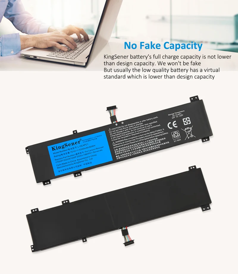 L19C4PC1 Laptop Battery For Lenovo Legion Y7000P R7000P 5P-15IMH05 Legion 5-15IMH05 5-15ARH05 Series L19C4PC0 5B10W86196 L19M4PC0 5B10W86195 L19M4PC1 L19C4PC0 L19M4PC0 | KingSener