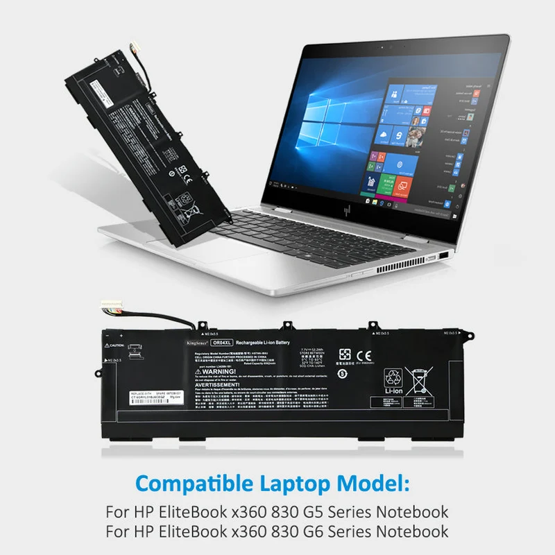 HSTNN-IB8U OR04XL Laptop Battery For HP EliteBook x360 830 G5 G6 Series Notebook HSTNN-IB8U HSTNN-DB9C L34449-002 L34449-005 L34209-1B1 L34209-2B1 | KingSener